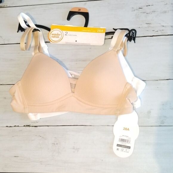 Girls' Pull Over T-Shirt Bras, 2 Pack - Picture 1 of 7